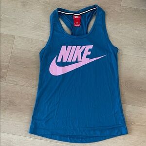 Nike Teal Tank with Pink Swoosh